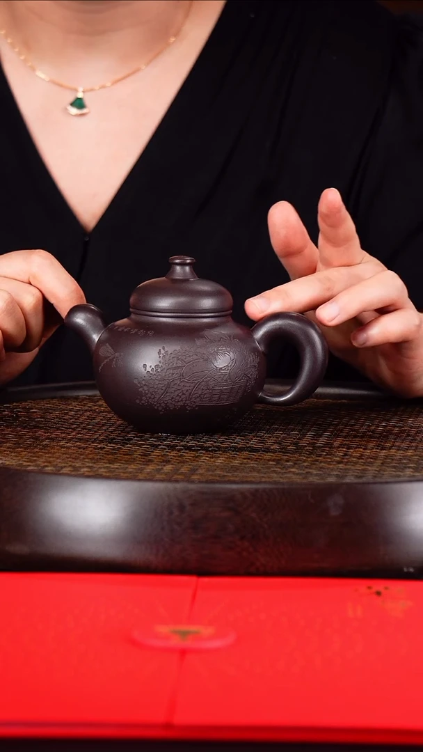 茶壶紫砂杨菲 福禄51 黑墩头 240毫升