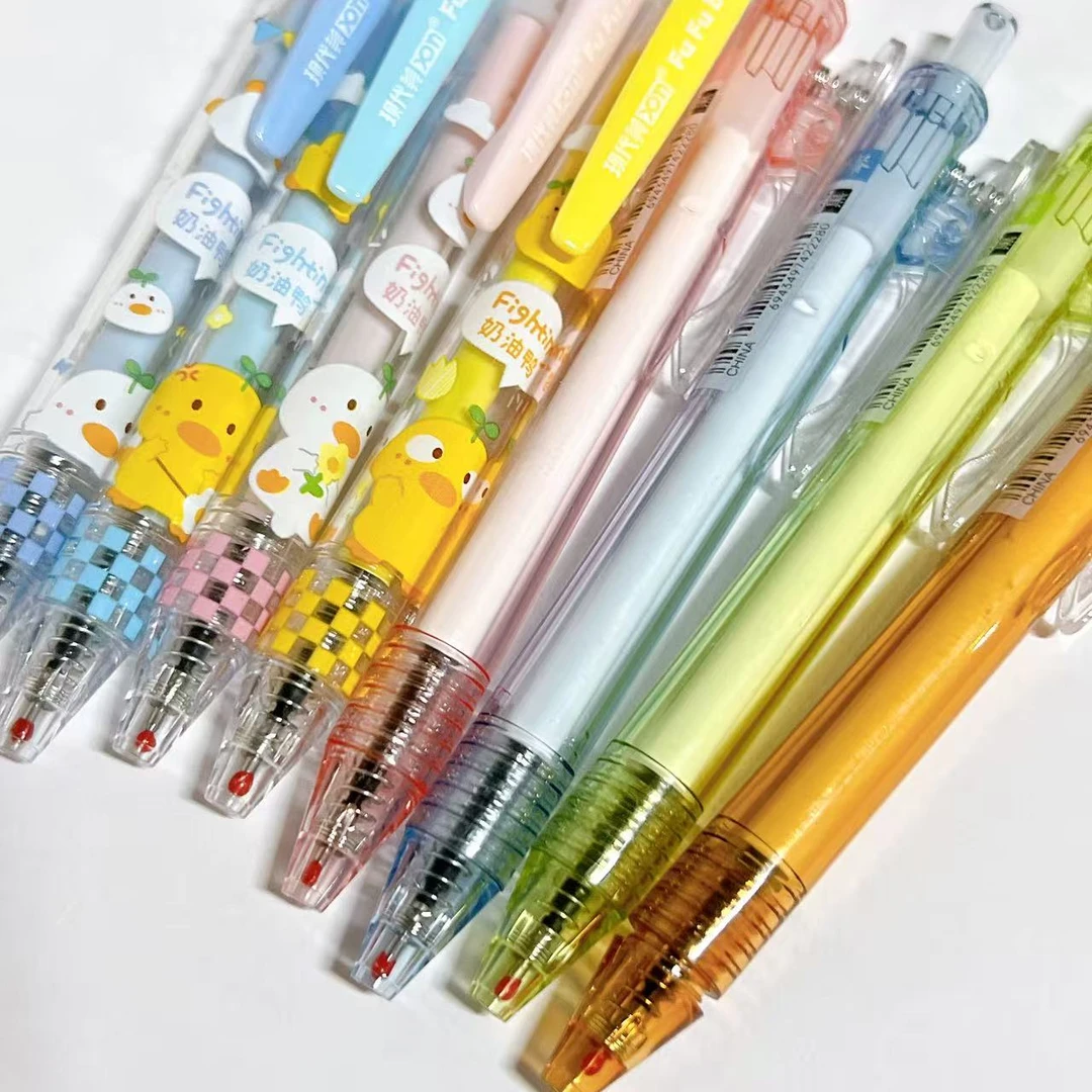 【黑墨-8支】G04现代美按动口袋笔奶油鸭+春日,掉封蜡不饰  发饰