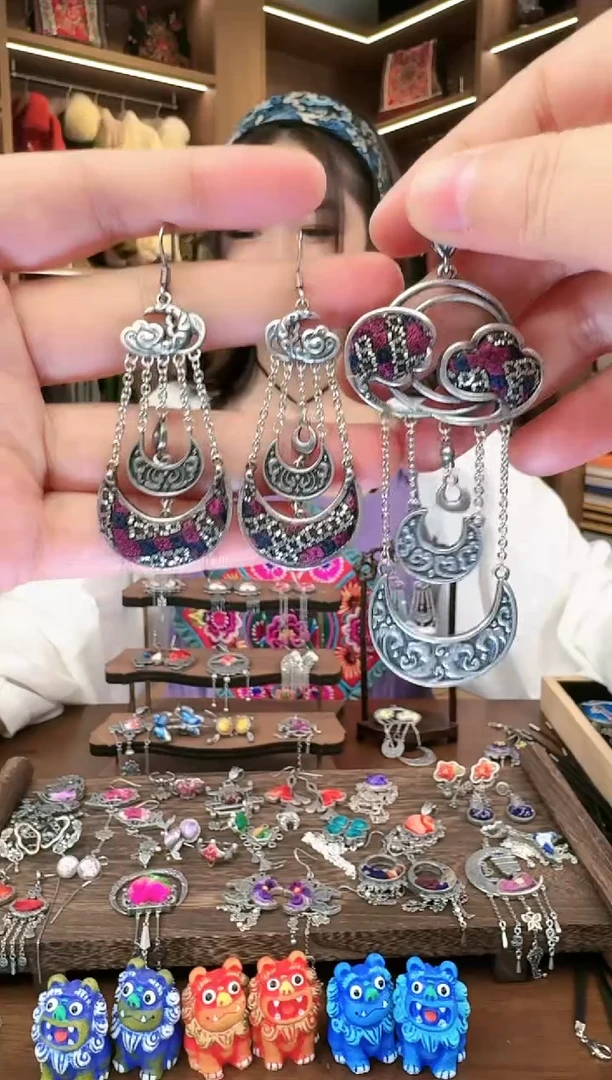 【闪购商品】织绣92耳环吊坠一套