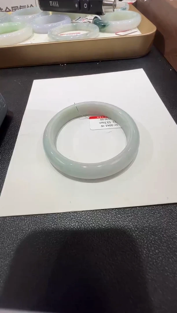 纯天然缅甸A货翡翠手镯53-54mm-41号