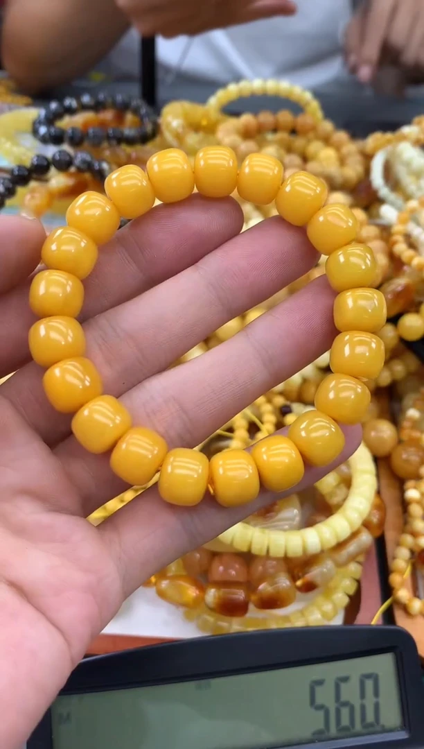 未镶嵌蜜蜡裸石手串
