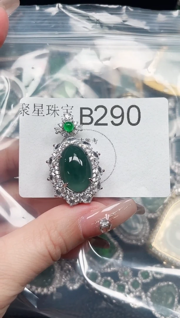 【闪购商品】翡翠颈饰未镶嵌赠皮绳290