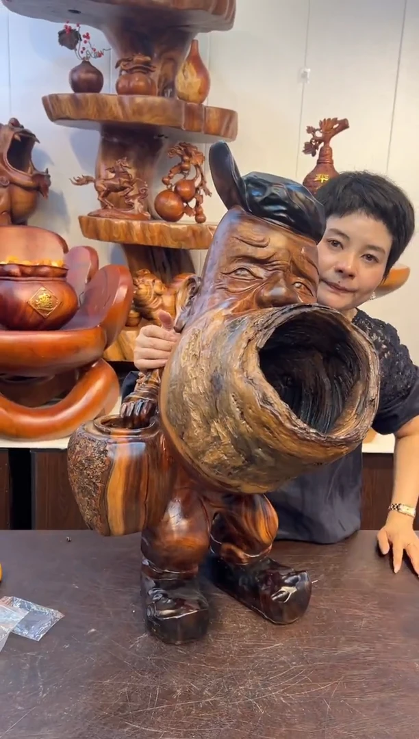 木香樟嘴巴嘟嘟装饰摆件