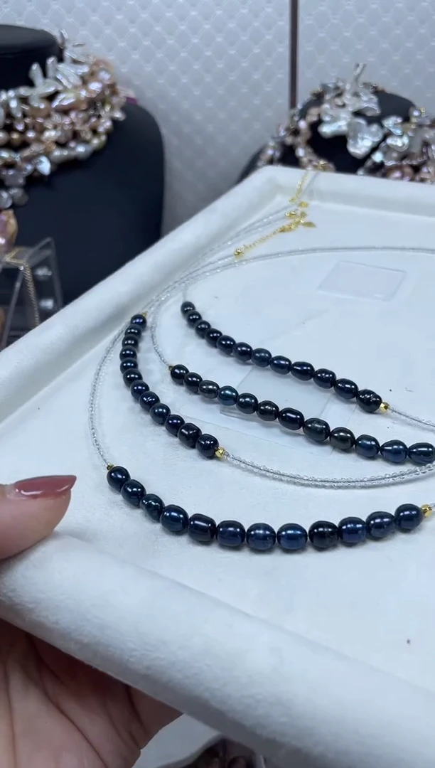 淡水珍珠未镶嵌项链【纯恬珍珠】（多样性发货发一）