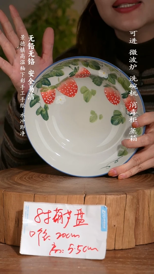 碗陶瓷景德镇高温瓷釉下彩手绘陶瓷