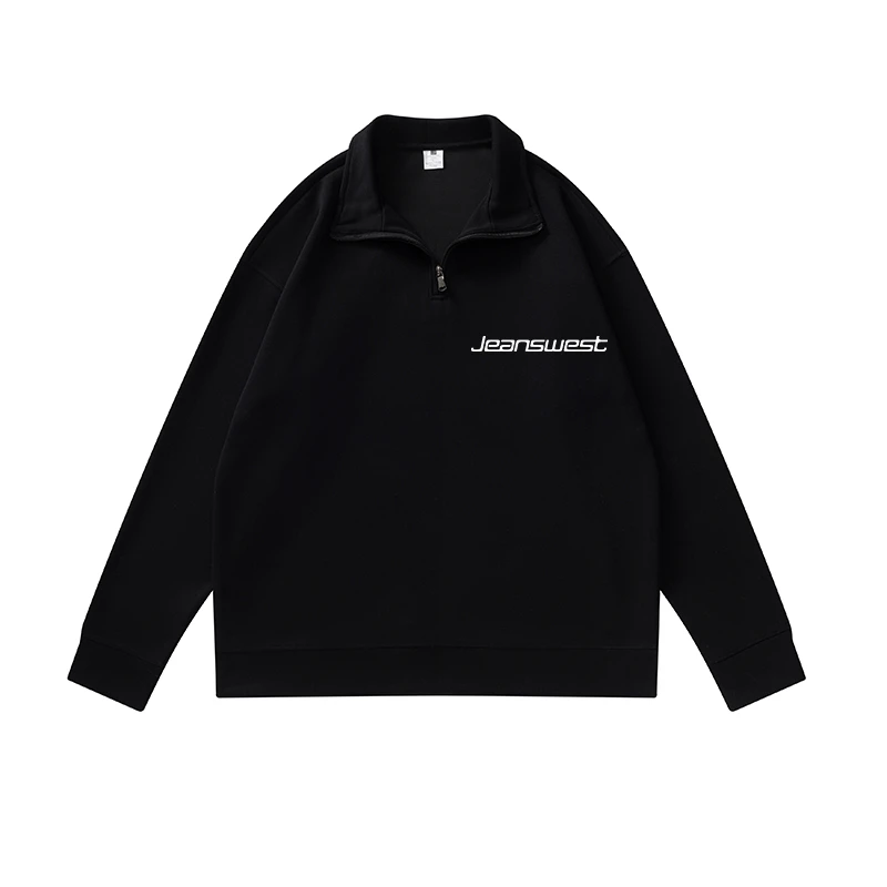 真维斯秋冬新款男女同款ins半拉链套头卫衣宽松百搭潮流打底上衣