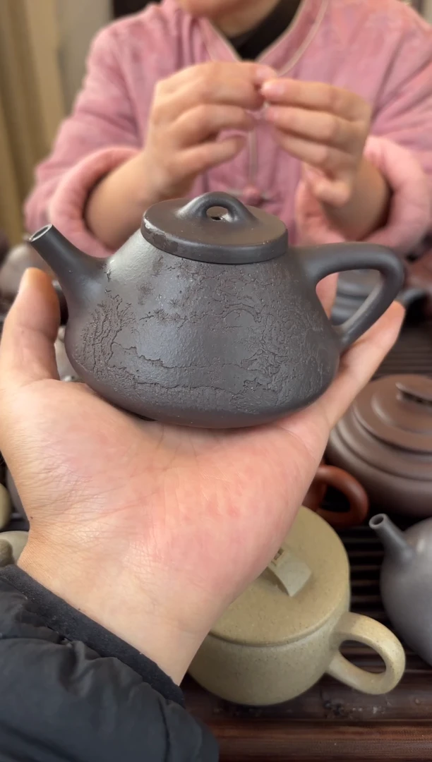 茶壶紫砂瞿*瞿大水潭天青子冶石瓢全手工