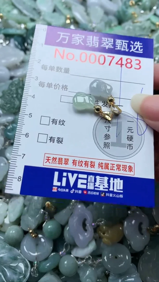 吊坠(不含链)未镶嵌翡翠7483