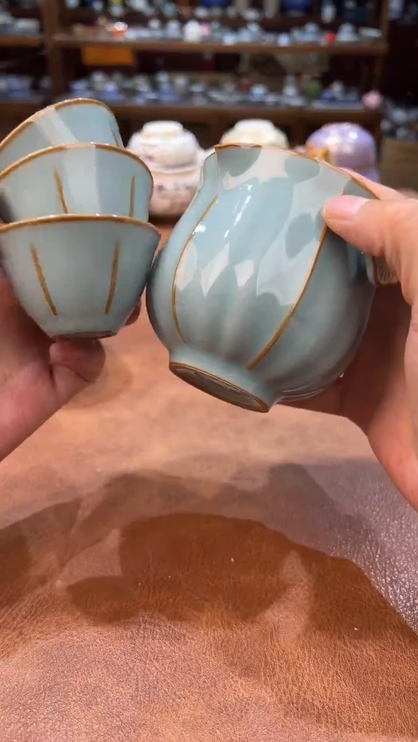 真的很便宜会开片的旅行茶具