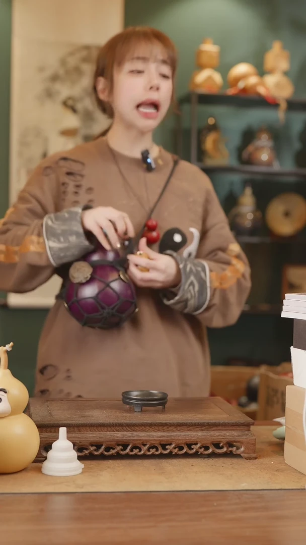 【闪购商品】376号精品天然大漆工艺防渗内胆酒葫芦~