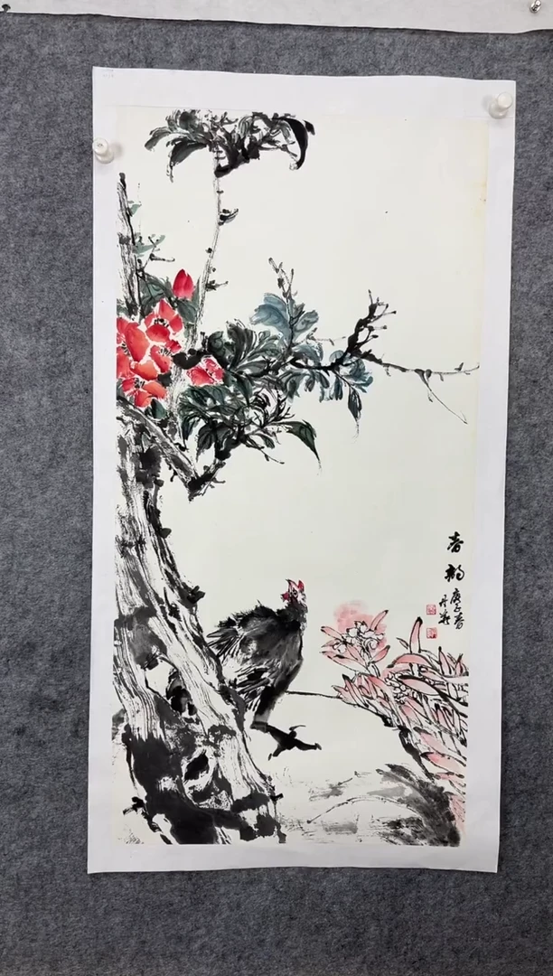 【闪购商品】国画中美协会员魏丹华老师写意花鸟作品四尺整纸