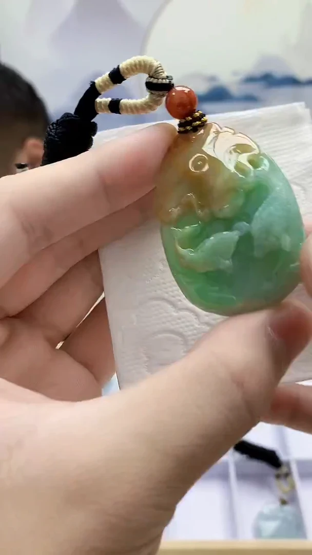 未镶嵌定制翡翠4898bb-毛货挂件73