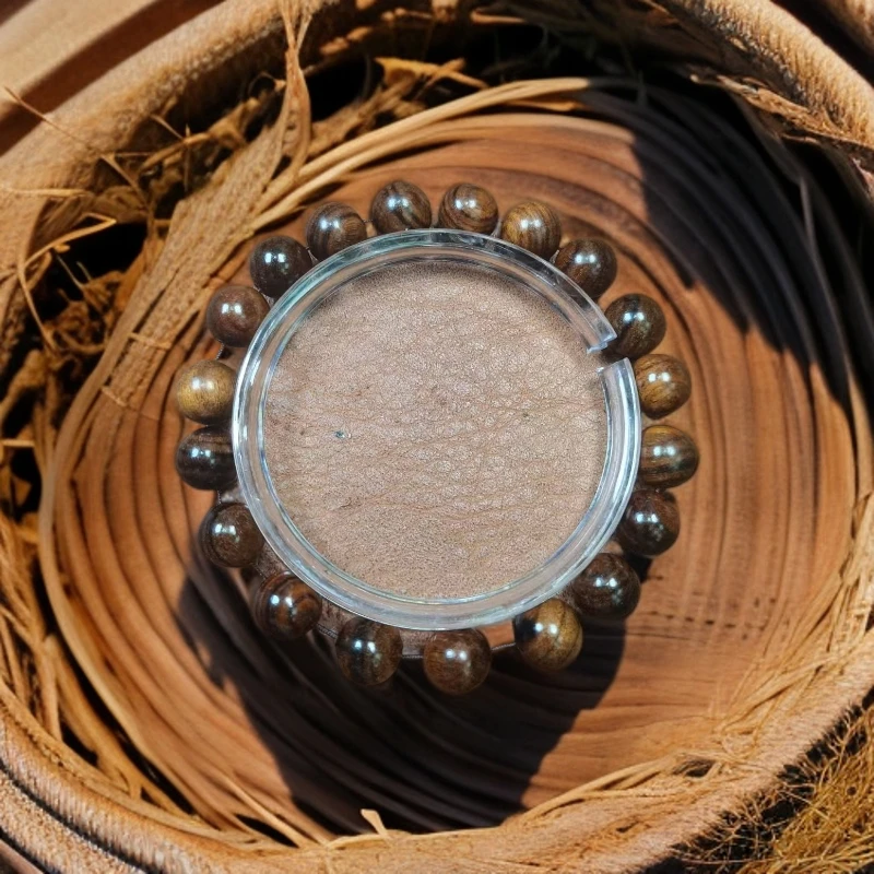 A627黑油桃木卡1.0单圈手串