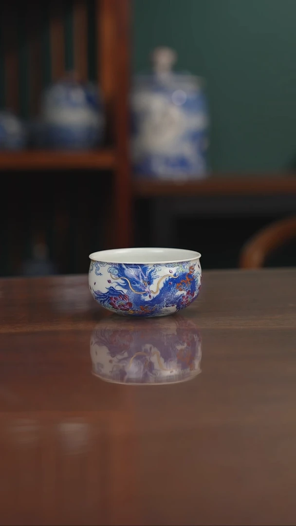 空山明月 新斗彩 嘲风