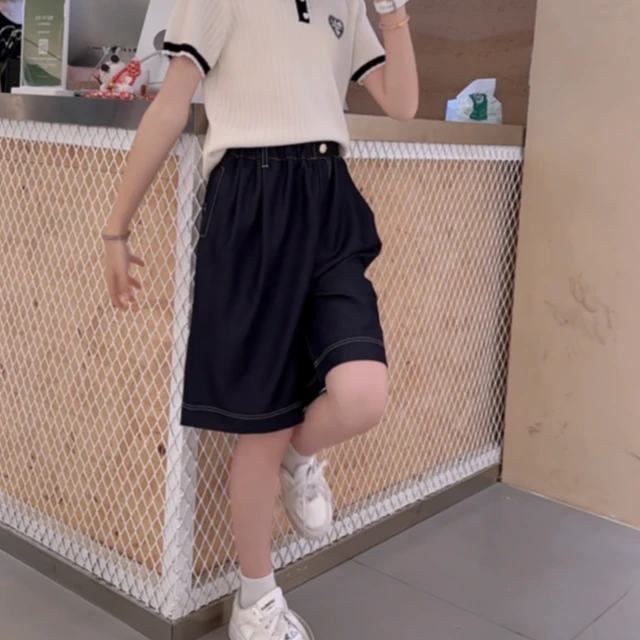 天丝冰感牛仔女童青少年牛仔裤夏季百搭装高腰女童1y002