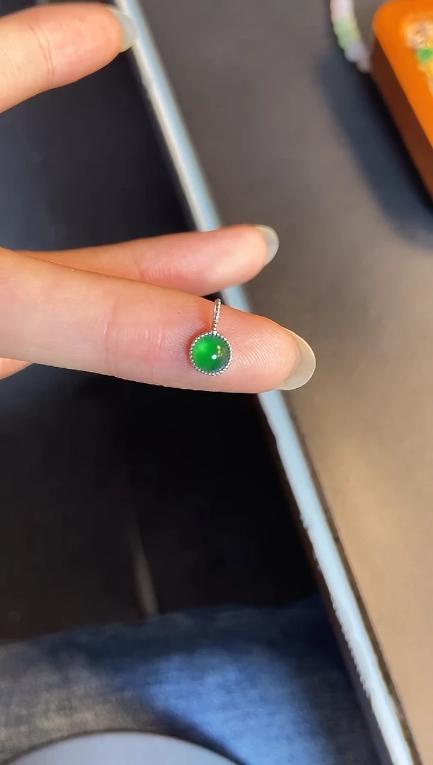 吊坠(不含链)银S925镶嵌翡翠1