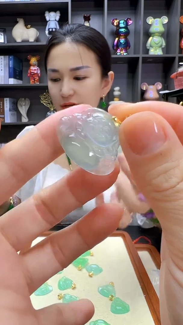 翡翠14K金镶嵌颈饰丹丹diy劲饰