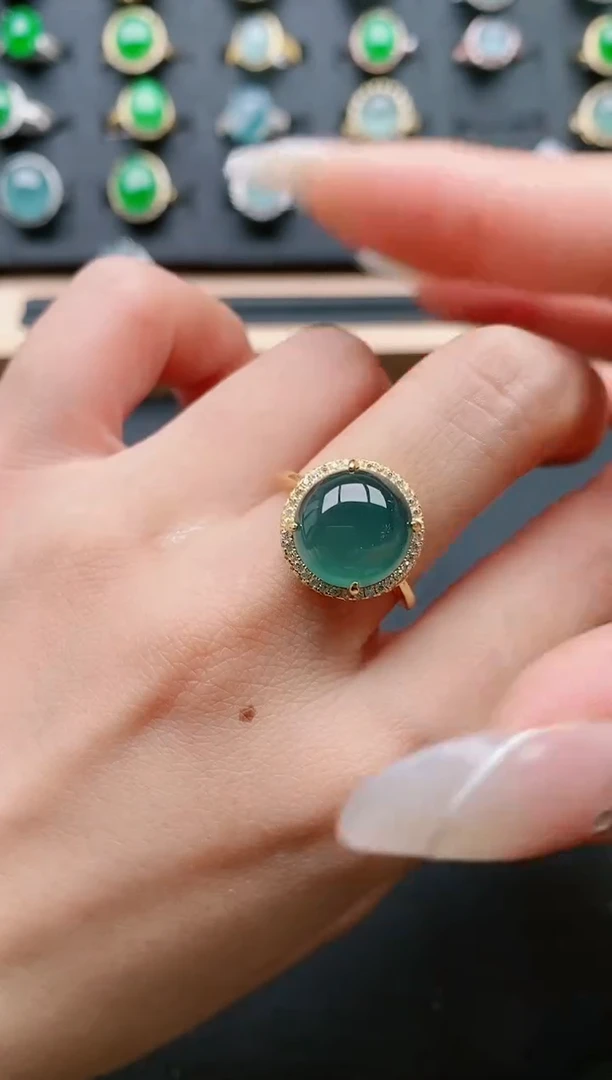 【闪购商品】翡翠戒指银S925镶嵌111111