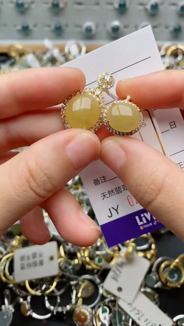 银S925镶嵌戒指翡翠.8983
