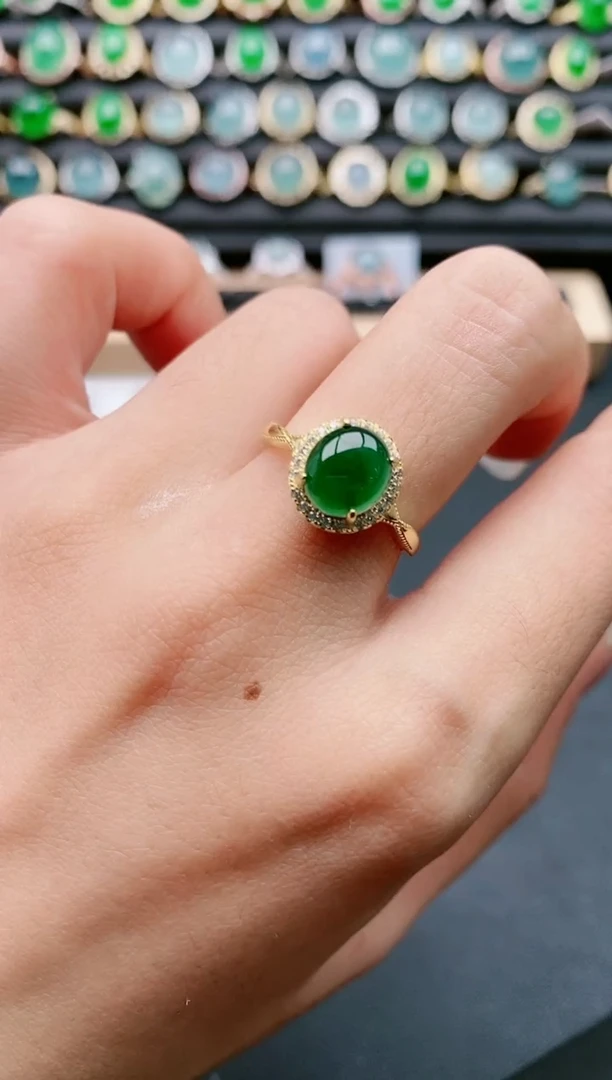 【闪购商品】翡翠戒指银S925镶嵌111111