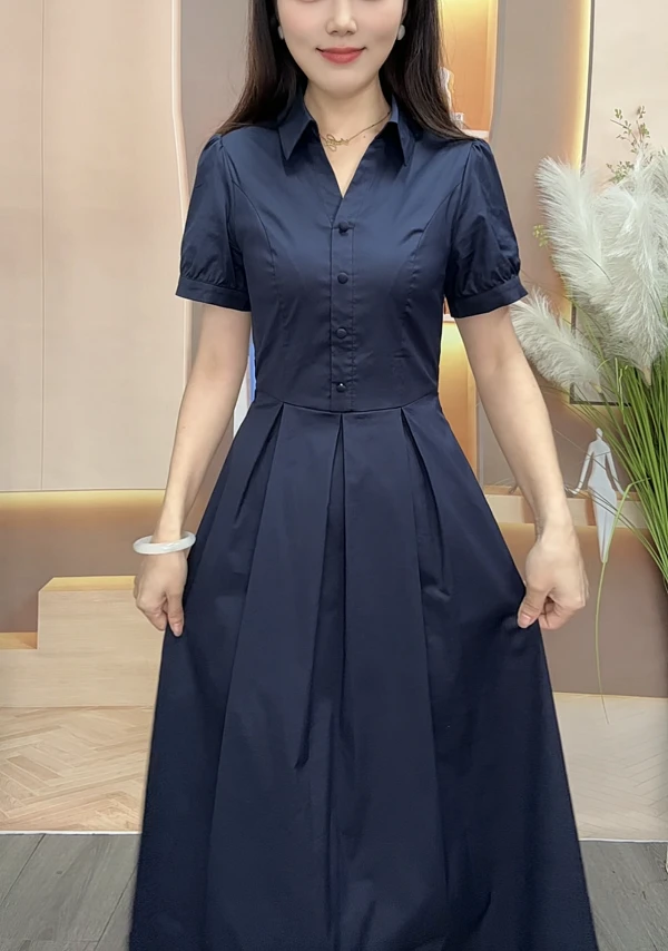 2025百搭减龄遮肉显瘦时尚气质妈妈装连衣裙韩版收腰