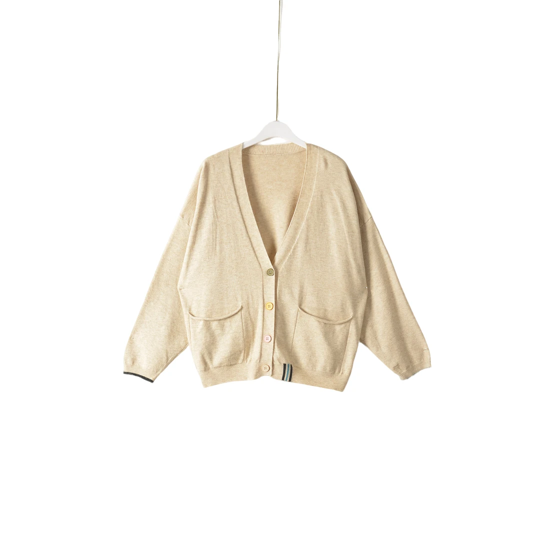 【】深圳时尚女装WNC-毛衫开衫9313-杏色均码