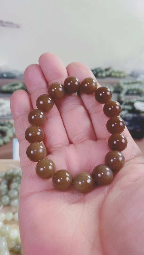 未镶嵌手串和田玉且末红糖手串12
