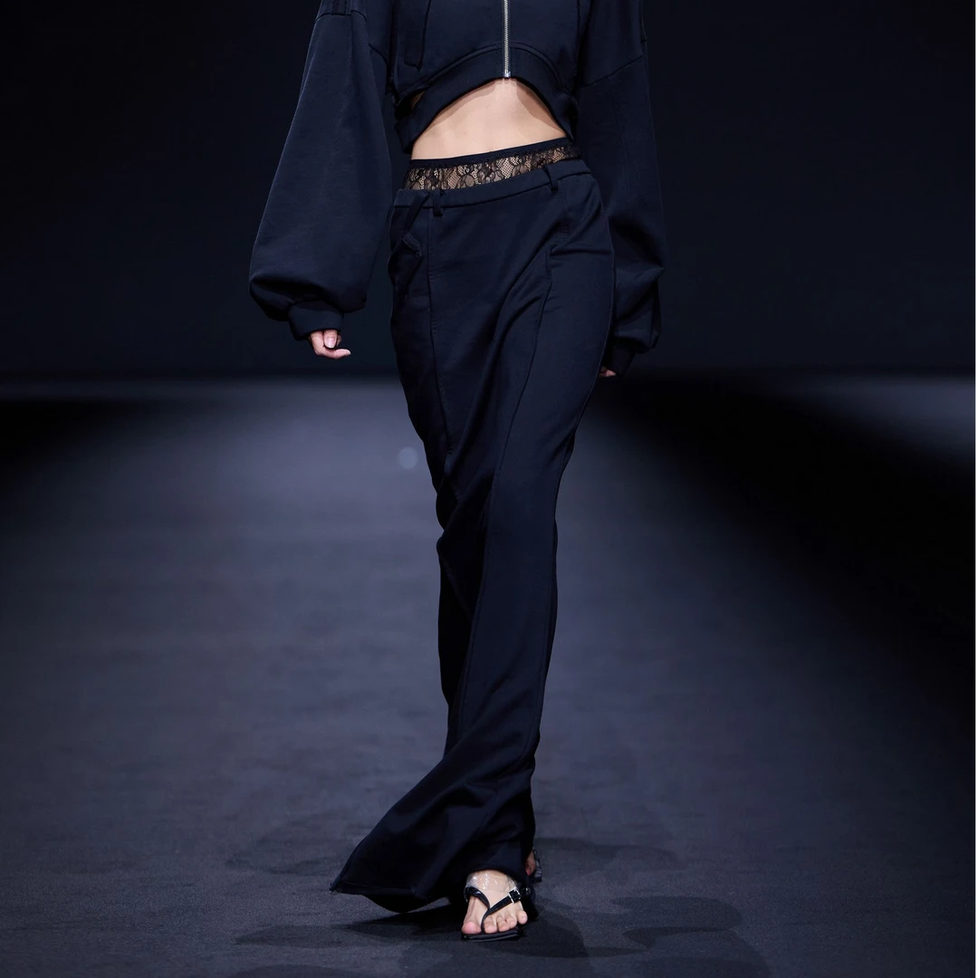 SENSEAWEEK25春夏新品弹力腰头显高显瘦半身裙蕾丝腰弹力鱼尾卫裙