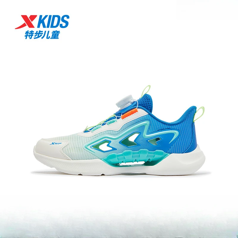 【氢风8.0】特步儿童透气运动鞋男女童旋纽舒适跑步鞋675215119076&