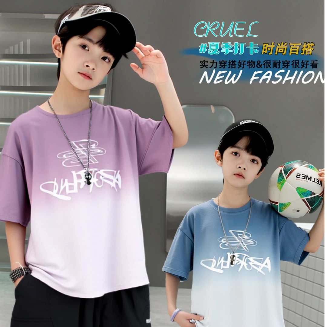 男童套装夏装新款中大童潮流服装夏季运动潮酷痞帅儿童潮牌童装