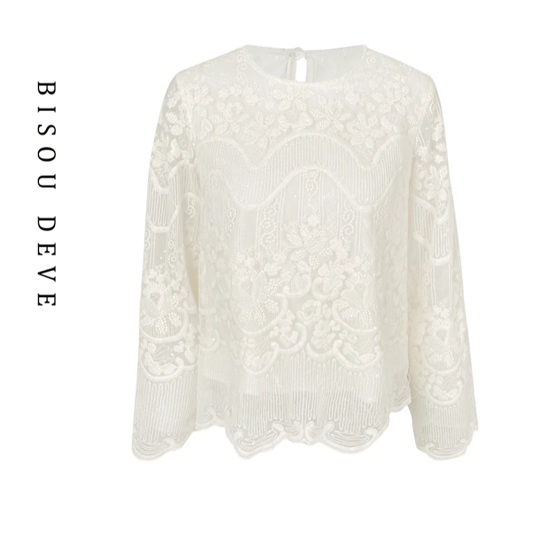 【艾美甄选】浮云月下蕾丝上衣MA15018767