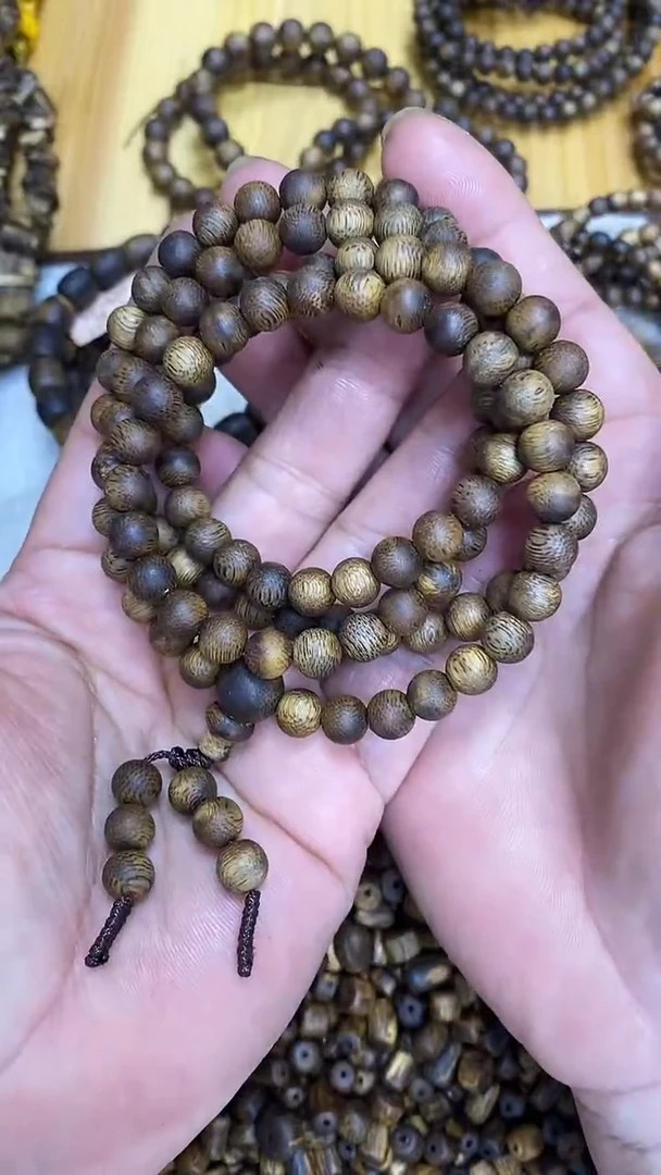 手串沉香棋楠沉香多圈圆珠手串07规格14克+多样性发一