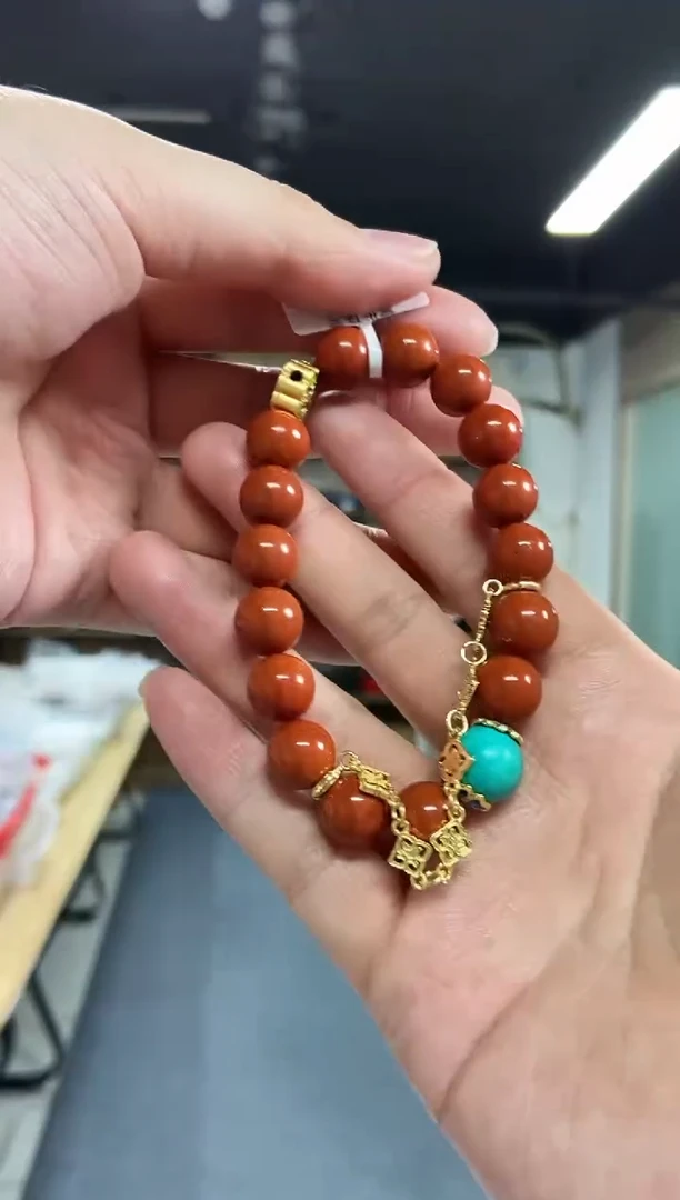 【闪购商品】南红玛瑙手串未镶嵌多样性发其一颜色微差