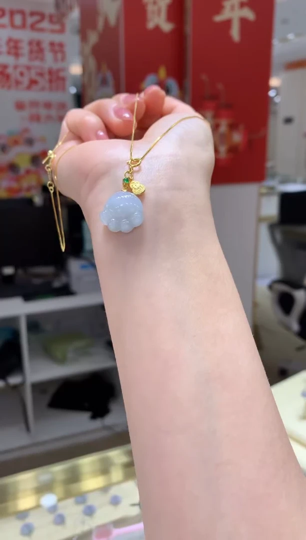 【闪购商品】翡翠颈饰银S925镶嵌|不退不换