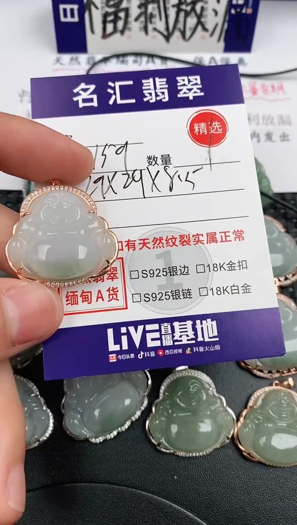 翡翠银S925镶嵌颈饰·