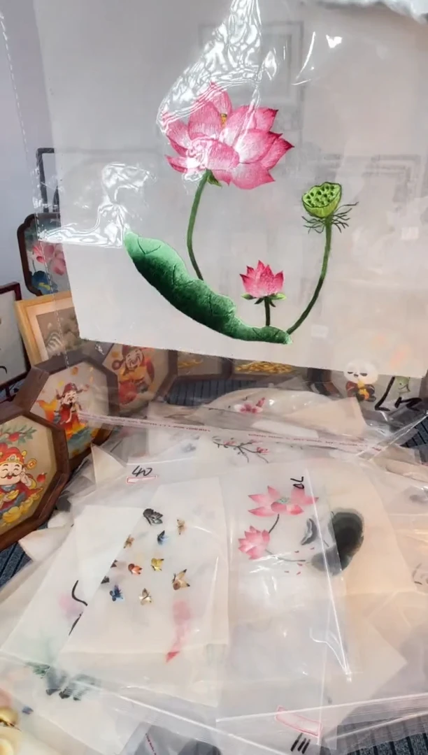 织绣217纯手工苏绣双面绣绣布