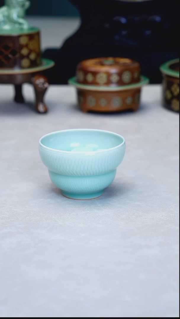 龙泉窑青瓷手工茶器包邮