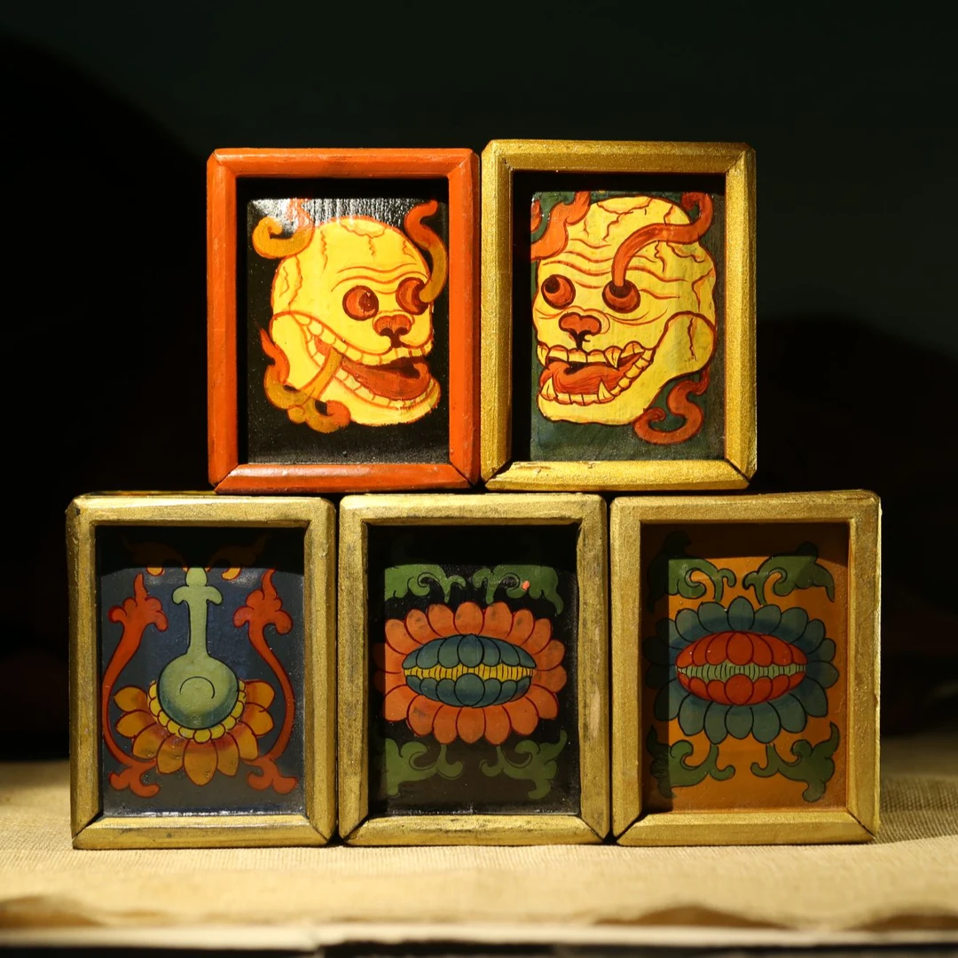 藏式手工彩绘木盒收纳盒【数量有限随机发货】