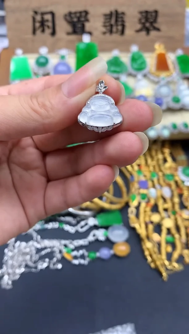 翡翠18K金镶嵌颈饰306-春日珠宝