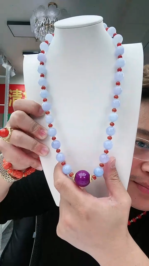 【闪购商品】翡翠颈饰14K金镶嵌D605项链