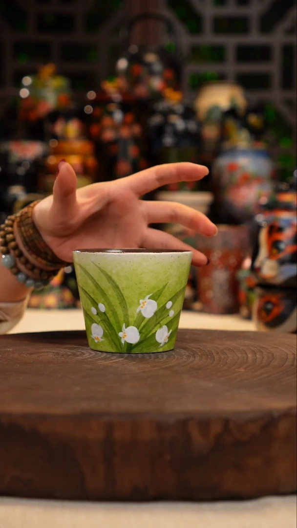 油画  手绘釉下彩