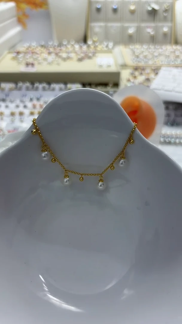 【闪购商品】淡水珍珠手链银S925镶嵌6-7mm