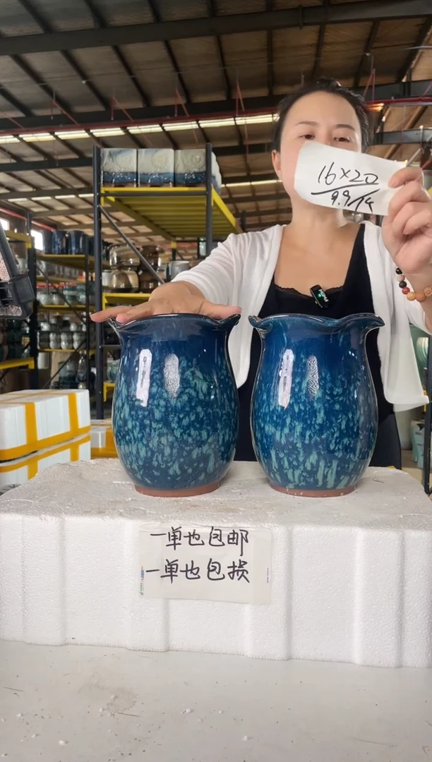 宜兴紫砂粗陶花盆