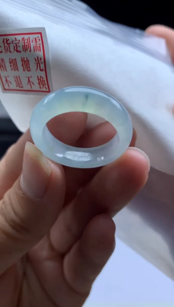 未镶嵌定制翡翠毛货需精细抛光戒圈 21#