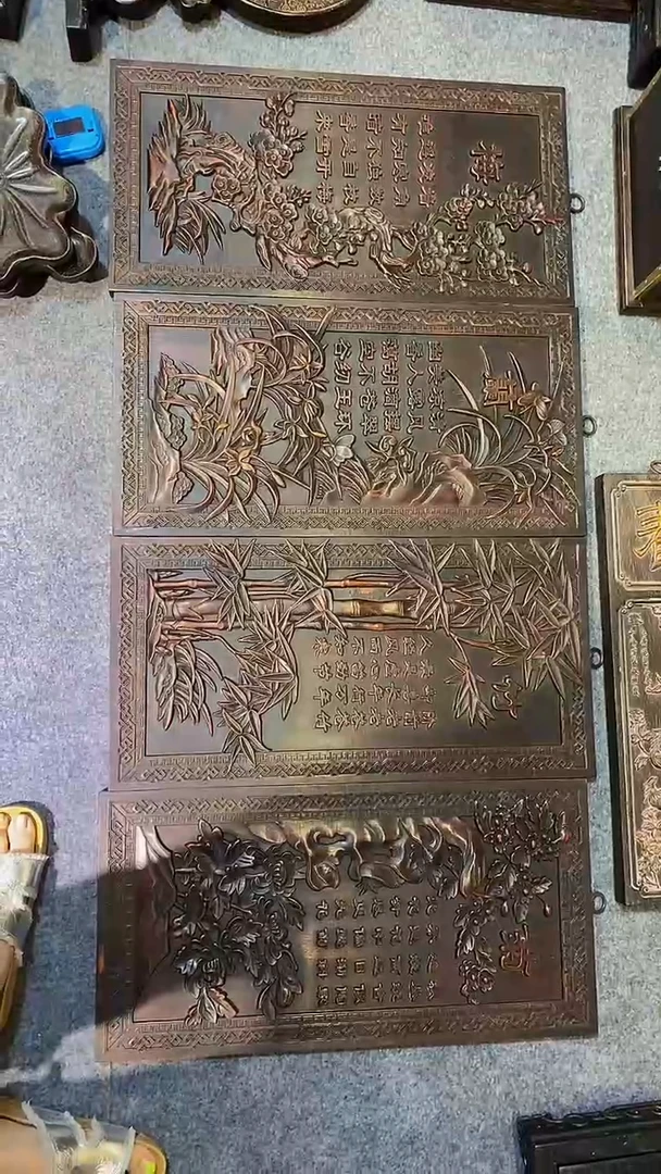 木.*铁紫檀雕刻一物一拍