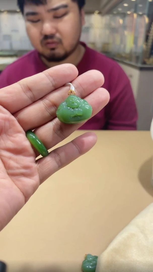 定制和田玉18K金镶嵌100092-F55-多样性发其—