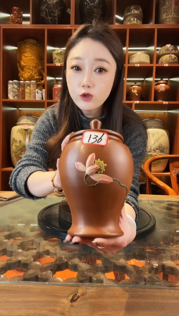 罐云南建水紫陶复烧小茶罐@136