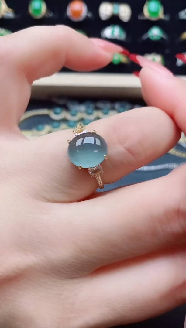 【闪购商品】翡翠戒指银S925镶嵌32312