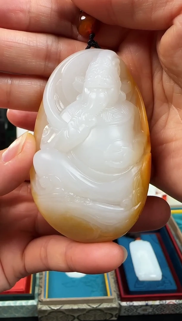 未镶嵌和田玉把件佚*财神