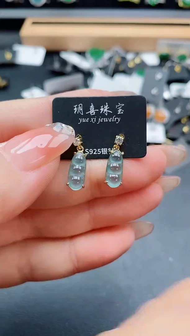 银S925镶嵌戒指翡翠1